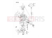 SUZUKI DR350S L (1990) (E02) 9A - CARBURETOR (MODEL N/P/R,EXCEPT E24)