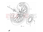 46 - FRONT WHEEL - Suzuki DR650SE K2 (2002) (E03,E28,E33)
