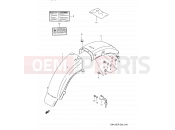 43 - REAR FENDER - Suzuki GN125E P (1993) (E03,E28,E33)