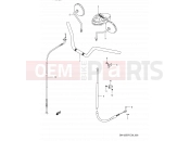 36 - HANDLEBAR - FRONT CABLE - Suzuki GN125E R (1994) (E03,E28,E33)