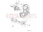 44 - REAR WHEEL - Suzuki GN125E R (1994) (E03,E28,E33)
