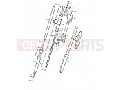 SUZUKI GP125U C (1978) 80 - FRONT FORK (GP125UN E14 F.NO.106421~)