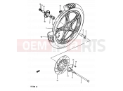 58 - FRONT WHEEL (GR65XD/E) - Suzuki GR650 / GR650X E (1984)