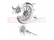 SUZUKI GS1000H / GS1000E T (1996) 53 - FRONT WHEEL (GS1000T)
