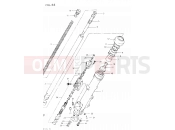 44 - FRONT FORK LEFT DAMPER - Suzuki GSX400E E (1984)