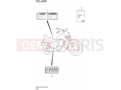 496B - LABEL (LS650L5 E28) - Suzuki LS650 L5 (2015) Savage (E03,E28,E33)