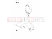 36 - FRONT FENDER (E01,E02,E04,E17,E18,E21,E22,E25,E34,E39,E53) - Suzuki LS650F / LS650P J (1988) Savage (E04,E18,E22,E34,E75,E77)