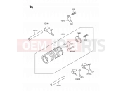 8 - GEAR CHANGE DRUM/SHIFT FORK - Suzuki RM60 K3 (2003) (E28)
