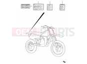 SUZUKI RM80 K (1989) (E03,E28,E33) 43 - LABEL