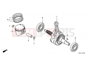 E-14 CRANKSHAFT / PISTON - Honda CBF2504 CBF250 2004