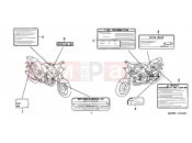 F-31 WARNING LABEL - Honda CBF2504 CBF250 2004
