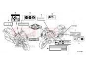 F-50 WARNING LABEL - Honda CTX700DE CTX700 Dual Cluth ABS 2014