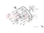 E-5 RIGHT CRANKSHAFT COVER - Honda VFR8002 INTERCEPTOR 2002