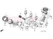 E-13 CRANKSHAFT / PISTON - Honda VFR8002 INTERCEPTOR 2002