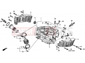 HONDA VT1100C22 Shadow 2002 E-2-1 CYLINDER HEAD (REAR)