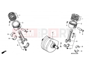 HONDA VT1100C22 Shadow 2002 E-15 CRANKSHAFT / PISTON