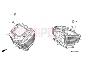 E-5 CYLINDER (VT1100CS / CT) - Honda VT1100CS Shadow 1995