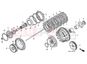 E-7 CLUTCH (VT1100CS / CT) - Honda VT1100CS Shadow 1995
