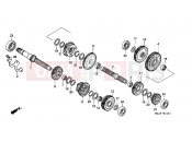 E-16-1 TRANSMISSION - Honda VT1100CS Shadow 1995