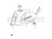 SUZUKI TS125ER Z (1982) 41 - FUEL TANK (E08, E09, E31, E95, MODEL L P09)