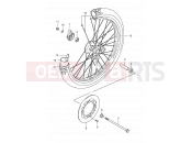 SUZUKI TS125ER Z (1982) 57A - FRONT WHEEL (MODEL R P09)