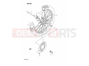 40 - FRONT WHEEL (E02,E04) - Suzuki TS200R M (1991) (E02,E04,E24)