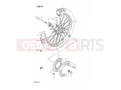 41 - FRONT WHEEL (E24) - Suzuki TS200R M (1991) (E02,E04,E24)