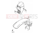 SUZUKI TS250X G (1986) 44 - HEADLAMP HOUSING-FRONT FENDER (MODEL E/G/H)
