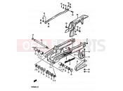 SUZUKI TS250X H (1987) 59 - REAR SWINGING ARM (E15,E16,E17,E18,E22,E24)