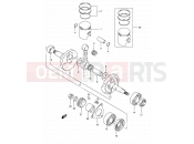 4 - CRANKSHAFT - Suzuki TS50XK J (1988)