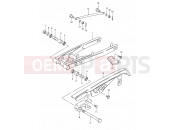 39B - REAR SWINGING ARM (MODEL M E17) - Suzuki TS50XK J (1988)