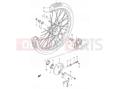 34 - FRONT WHEEL - Suzuki TS50XK J (1988)