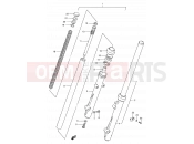 42 - FRONT DAMPER (MODEL D/E/F/G) - Suzuki TS50W D (1983)