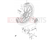 44 - FRONT WHEEL - Suzuki TS50W D (1983)