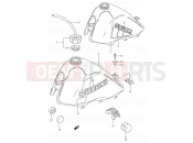 SUZUKI TS50W E (1984) 25 - FUEL TANK (MODEL D/E)